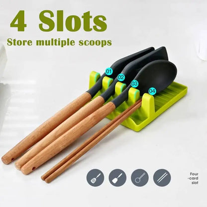 Plastic Spoon Rest Kitchen Organizer for Fork Spatula Rack