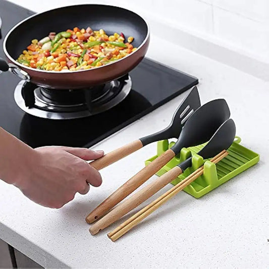 Plastic Spoon Rest Kitchen Organizer for Fork Spatula Rack