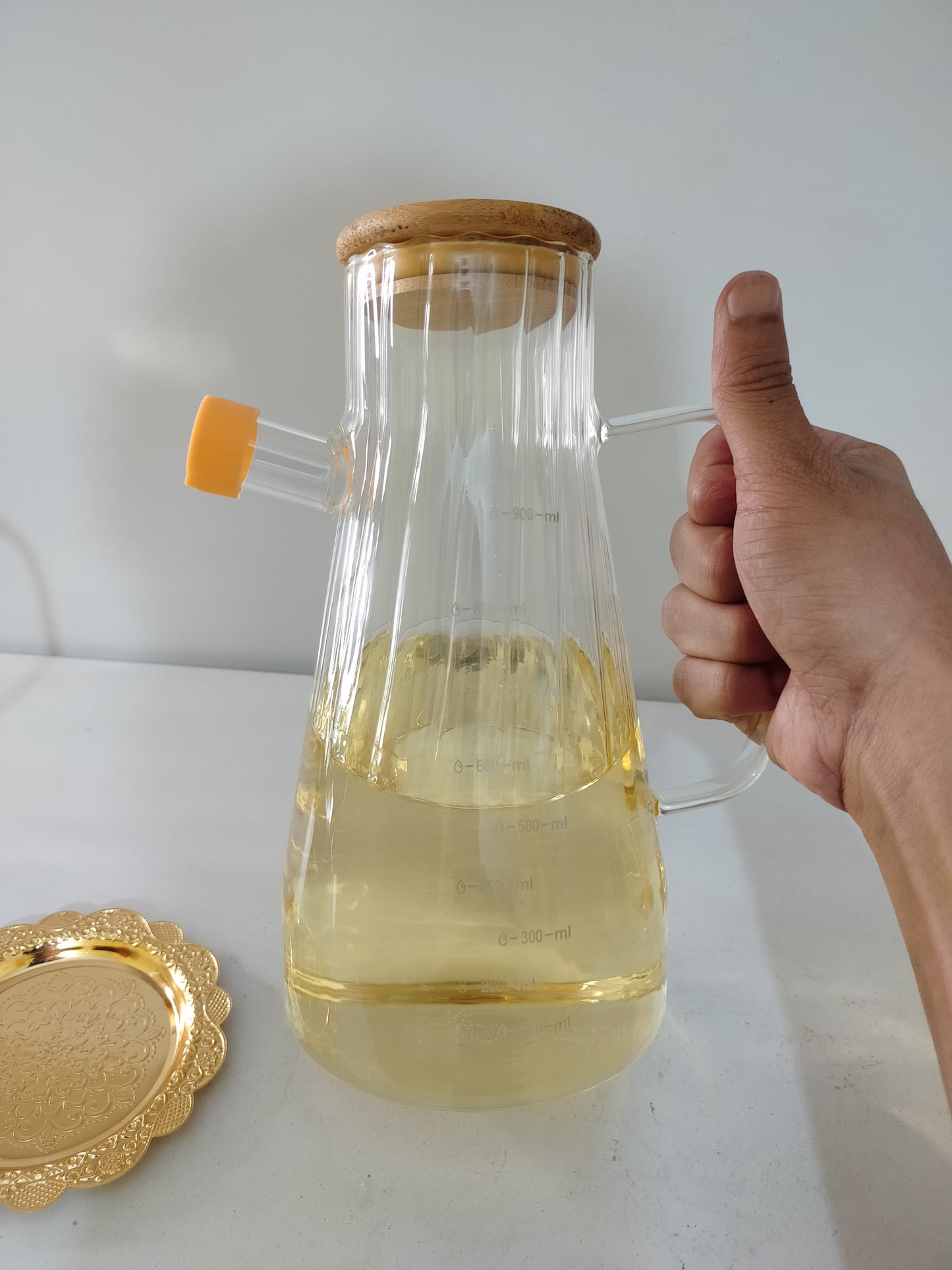 High Borosilicate Glass Vinegar & Oil Bottle Large Capacity 1000ml