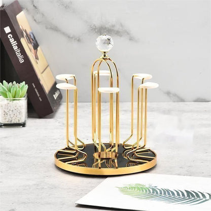 diamond rotation Modern cup holder rack, light luxury Organizer for Kitchen & Dining Table