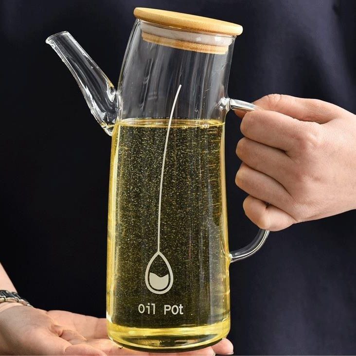 Premium Food-Grade Glass Oil Bottle with Clear Design 1000ml